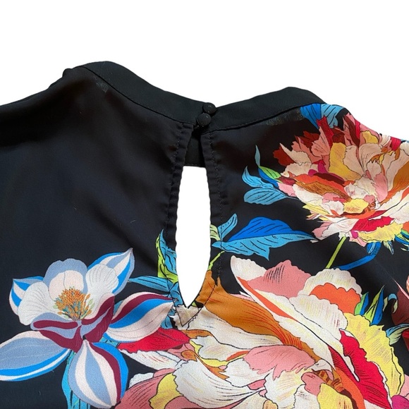 Jealous Tomato Midnight Bloom Floral Choker Blouse - Picture 6 of 10